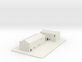 1/700 Town Buildings And Road in White Natural Versatile Plastic