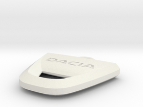 Dacia Keychain in White Natural Versatile Plastic