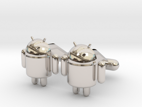 Android Cufflinks in Platinum