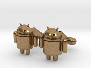 Android Cufflinks in Natural Brass