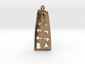 Konami Code Pendant - Twisted in Natural Brass