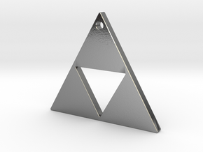 Triangle Pendant 2.3cms in Polished Silver