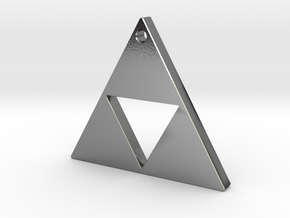 Triangle Earrings or Charm 12mm in Polished Silver