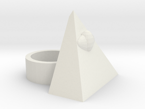The All Seeing Eye Ring in White Natural Versatile Plastic