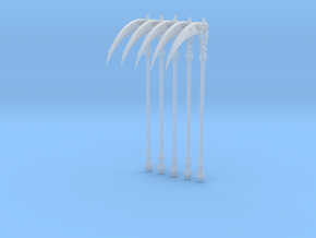Techno-scythe 001a (x5) in Smooth Fine Detail Plastic