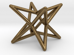 Octahedron Star Earring in Natural Bronze