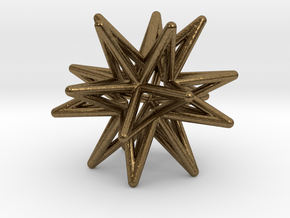 Icosahedron Star Earring in Natural Bronze