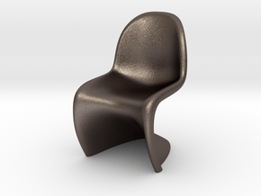 Panton Chair Scale 1/10 (10%) in Polished Bronzed Silver Steel