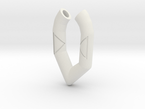 Pendant- Runestone Small in White Natural Versatile Plastic