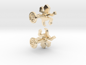 Escher Reptile Cufflinks in 14K Yellow Gold