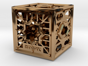 Cube of Visions in Polished Brass