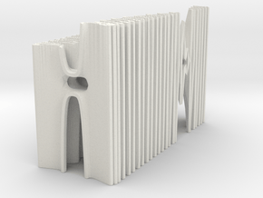 The Hybrid Cathedral - Tessellate A+D in White Natural Versatile Plastic