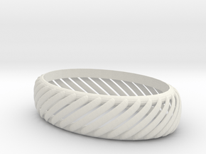 slotted bracelet in White Natural Versatile Plastic
