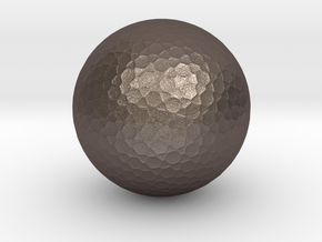 Golf Ball in Polished Bronzed Silver Steel
