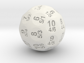 D36 Truncated Individual Numbers Totaled in White Natural Versatile Plastic