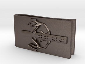 Money Clip Spirit Of The Deer in Polished Bronzed Silver Steel