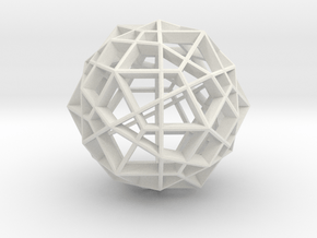 Polyhedral Sculpture #23 in White Natural Versatile Plastic