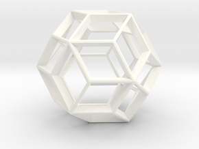 Polyhedral Sculpture #22A in White Processed Versatile Plastic