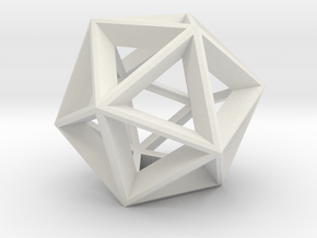 Polyhedral Sculpture #20 in White Natural Versatile Plastic