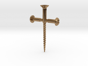 Screw Cross in Natural Brass