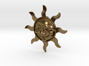  Smiling Sun pendant in Polished Bronze