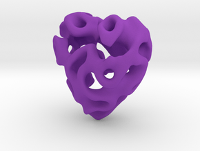 Liquid-heart in Purple Processed Versatile Plastic