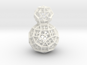 Polyhedral Sculpture #31 in White Processed Versatile Plastic