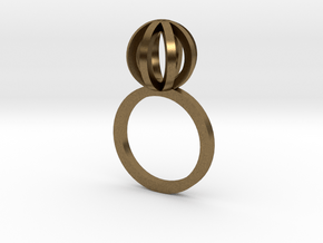 Sphere outlines ring in Natural Bronze