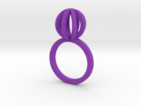 Sphere outlines ring in Purple Processed Versatile Plastic