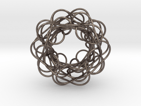 Complex Knot in Polished Bronzed Silver Steel