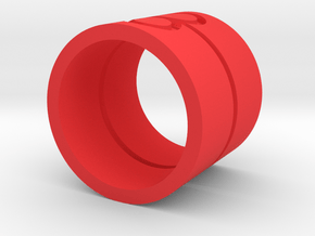 Heartring (various sizes) in Red Processed Versatile Plastic