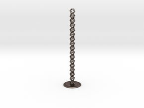 Endless Ico Column - Homage to Brancusi in Polished Bronzed Silver Steel