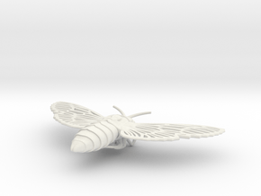 Death's-head Hawkmoth in White Natural Versatile Plastic