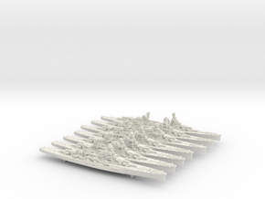 WW2 Italian Navy Heavy Cruisers in White Natural Versatile Plastic: 1:1800