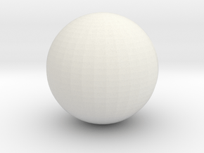 Ball 7 in White Natural Versatile Plastic