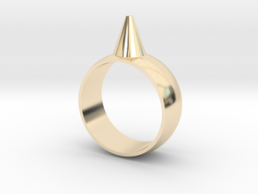 223-Designs Bullet Button Ring Size 7 in 14K Yellow Gold