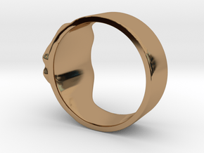 eisberger - the ring  in Polished Brass