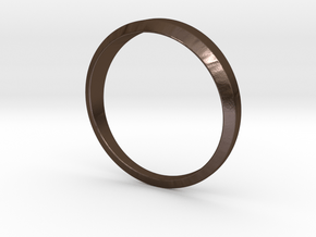 Women's Simple Life Ring in Polished Bronze Steel