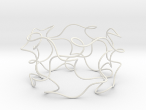 Swirling Sculpture in White Natural Versatile Plastic