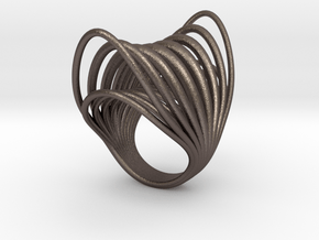Ring 003 in Polished Bronzed Silver Steel