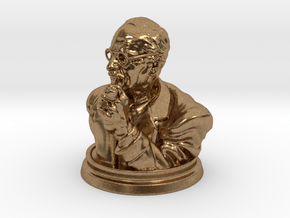 Carl Jung Bust 50mm in Natural Brass