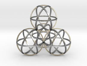Sphere Tetrahedron in Natural Silver