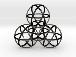 Sphere Tetrahedron in Matte Black Steel