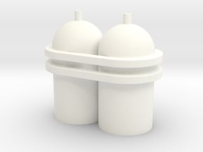 Spaceman Spiff Spaceship Tanks in White Processed Versatile Plastic