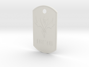 DogTags in White Natural Versatile Plastic