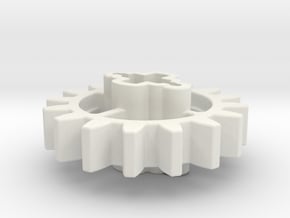 16z Angled Cross in White Natural Versatile Plastic
