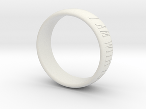 Fear Not, I am With You - Ring in White Natural Versatile Plastic