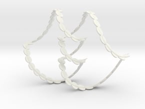 Legedrian Trefoil from a Front Diagram (Thinner) in White Natural Versatile Plastic