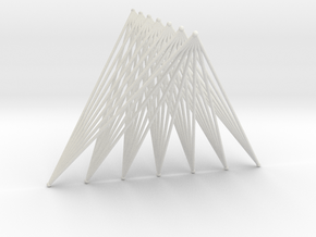 Tetrahedron = Join of Two Segments (10cm, 7bars@2m in White Natural Versatile Plastic