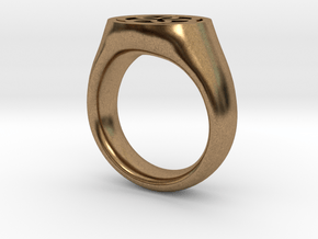 Ornament Ring in Natural Brass
